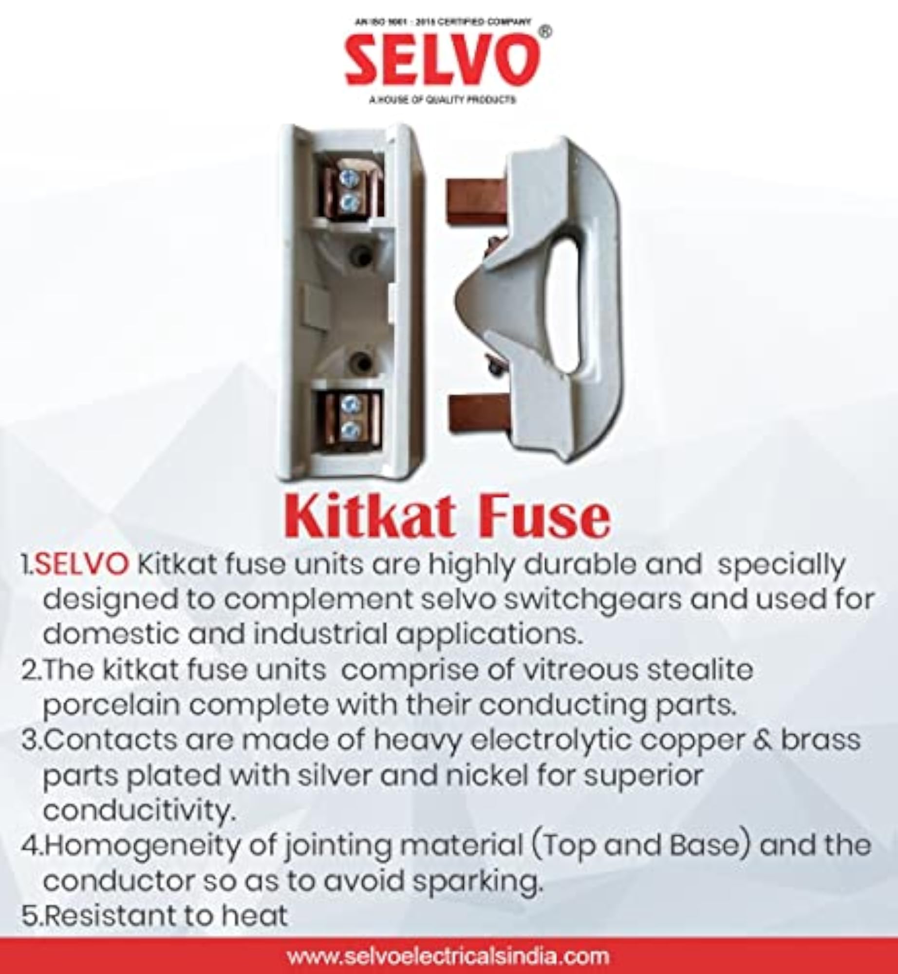 63A 415 Volt AC Porcelain Fuse Units (KITKAT FUSE)